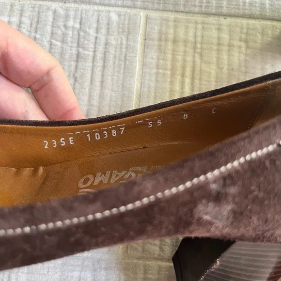 FERRAGAMO Suede Shoes Loafers Heels - Picture 7 of 9